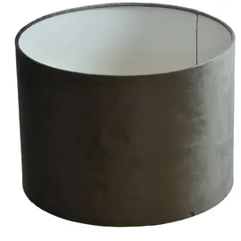 B & S Lampenschirm Ø 25 x 18 cm dunkelgrau Velour Zylinderförmig