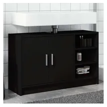 vidaXL Waschbeckenunterschrank 90 x 55 cm Schwarz