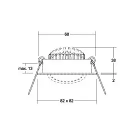 Brumberg 39365073 LED-Einbaustrahler 6W quadratisch weiß