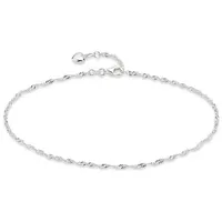 Bruno Banani Fußkette Schmuck Geschenk Silber 925 Körperschmuck Singapurkette Herz, Made in Germany silberfarben