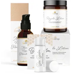 bedrop | XXL Hautpflege Set in Sondergrößen mit Royale Lotion, BeeBalm & Handcreme Limitiert Flüssigkeit 5000 g
