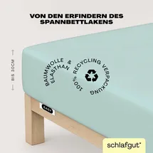 schlafgut Easy Jersey 120 x 200 - 130 x 220 cm petrol light