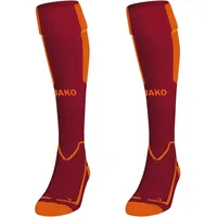 Jako Lazio Stutzenstrümpfe weinrot/neonorange 2 31-34