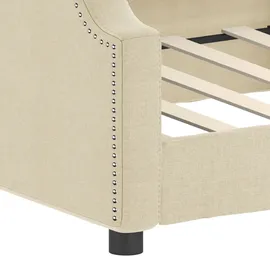 vidaXL Tagesbett Creme 100x200 cm Stoff