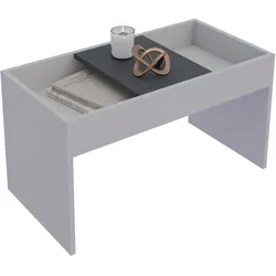 Beistelltisch VCM "Holz Beistelltisch Couchtisch Sofatisch Mantila", grau (weiß, anthrazit), Tische, Beistelltisch