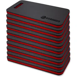 GORANDO® Premium EVA Kniekissen - 44x22cm - für Garten, Haus, Werkstatt - Kniepad - rot - 10er set