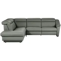 himolla Ecksofa Leder  9707 ¦ grau ¦ Maße (cm): B: 275 H: 84 T: 245.0