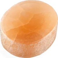 Nklaus Pfirsich Selenit Bohne 4x3,5x1,5cm – Handgeschnitzte Pfirsich Selenit