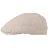 Lipodo Leinen Flatcap Herren Stretchband Beige Dunkelblau Schirmmütze Frühling Sommer Atmungsaktiv beige S (55-56 cm) - 55