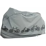 Premium Fahrradplane Fahrradabdeckung Fahrradgarage Universal für E-Bike/Roller/Moped Fahrradschutzhülle, wasserdichte Abdeckplane [110cm x 200cm] Farbe:Grau