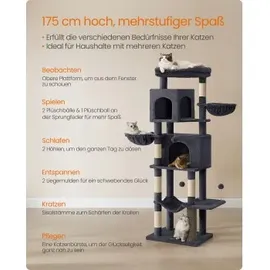 Songmics Feandrea Kratzbaum XL-XXL 57 x 175 x 45 cm grau