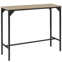 Tectake Bartisch Kerry 120 x 40 x 100,5 cm Eiche Sonoma/Naturfarben/Beton Optik