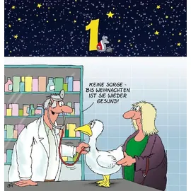 Lappan Verlag Uli Stein Adventskalender mit 24 Weihnachtskarten 2024