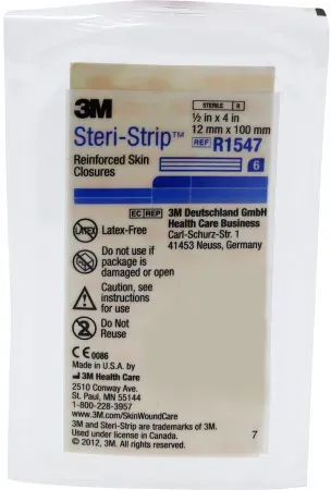 3M Steri-Strip Sterile Wundverschlussstreifen 12x100mm Stück 1x6 Streifen (R1547)