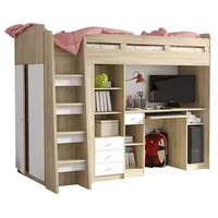 Hochbett Etagenbett Kleiderschrank Schreibtisch sonoma eiche weiß 56122830