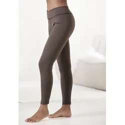 Thermoleggings LAVANA, Damen, Gr. 32/34, N-Gr, braun (1x braun), Obermaterial: 78% Polyester, 22% Elasthan. Innenseite: 94% Polyester, 6% Elasthan, unifarben, Basic, Hosen, mit weichem Teddyplüsch innen