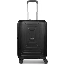 Redolz Essentials 14 4 Rollen Kabinentrolley 55 cm mit Dehnfalte  schwarz