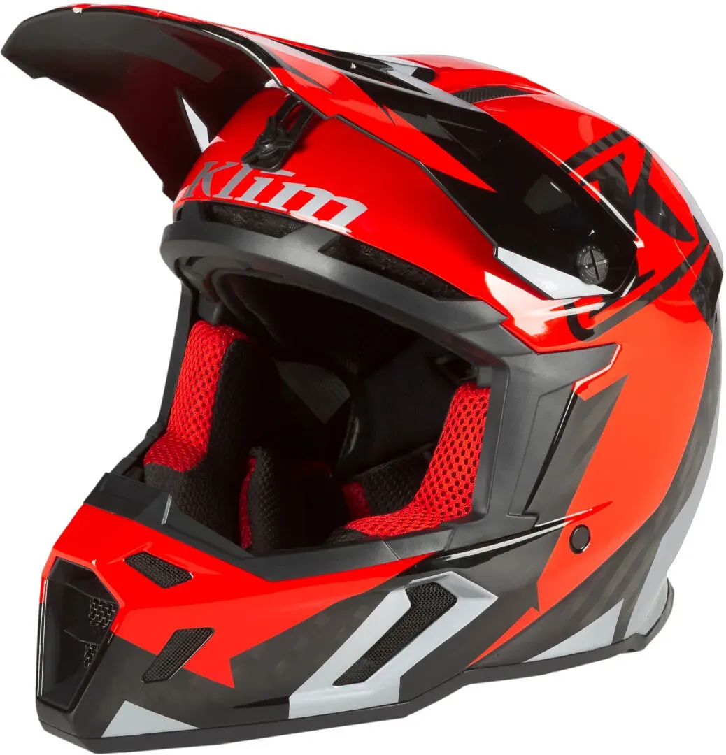 Klim F5 AMP Motocross-Helm, schwarz-rot, Größe M für Männer