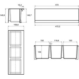 ninka sideBox 148,9 x 168,6 x 473 mm 1-tlg. anthrazit