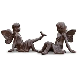 Mirabeau Deko-Figur 2er Set Elfen antikbraun
