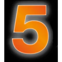 CONACORD Klebezahl 5 Reflektierend 8 cm Orange
