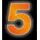 CONACORD Klebezahl 5 Reflektierend 8 cm Orange
