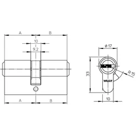 wilka schließtechnik gmbh Profilzylinder 3663 N+G 60-60 mm