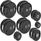 C.P. Sports Olympiascheiben gummiert 1 Paar Hantelscheiben Ø 50/51mm, 1 Paar 0,5kg - 30 kg Hantelscheibe, Bumper Plates, Gewichte für Langhantel mit Grifflöchern (1,25 kg)