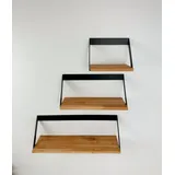 Andas Lemberg Wandregal 70 x 22,3 x 20 cm Schwarz