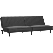vidaXL Schlafcouch Kunstleder 2-Sitzer Schwarz