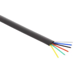 InLine Modularkabel - 6adrig Flachband schwarz - 100m Ring