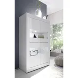 Home Affaire Vitrine Basic 162 x 102 x 43 cm Weiß