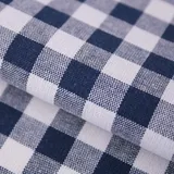 Karo Stoff Marine Blau Dunkelblau Weiß – Baumwollstoff kariert 145 cm breit, Stoff Meterware kariert Blau, Vichy Karo für Deko & Trachten