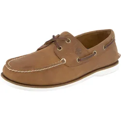 Bootsschuh TIMBERLAND "CLASSIC BOAT BOAT SHOE", Gr. 47,5, braun, Leder, sportlich, Schuhe, Topseller