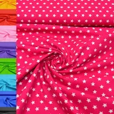 MAGAM-Stoffe Amelie Sterne Baumwollstoff Oeko-Tex Meterware 50cm (03. Pink)