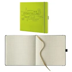 Lediberg Notizbuch »Storytelling« kariert Sonderformat 240 Seiten gold