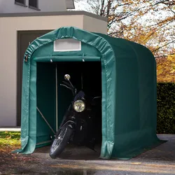 TOOLPORT  1,6x2,4m Zeltgarage, PVC-Plane, dunkelgrün, ohne Statik - (77833)