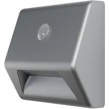 Osram NIGHTLUX Stair Treppenbeleuchtung, Silber, Bewegungssensor, IP54, batteriebetrieben, 4000 K kaltweiß, ideal für Treppen und Flure