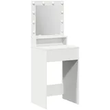 vidaXL Schminktisch mit LED-Lichtern in Weiß, 50x41x135 cm