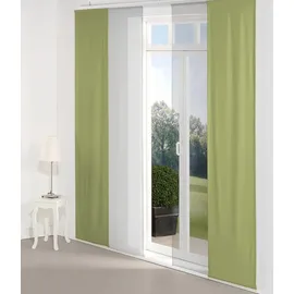 Wirth Schiebegardine Dim out (1 St), Paneelwagen, verdunkelnd, inkl. Beschwerungsstange grün 60 cm x 145 cm
