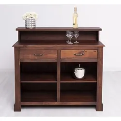 Casa Padrino Landhausstil Bar Theke Braun 120 cm - Bar Möbel