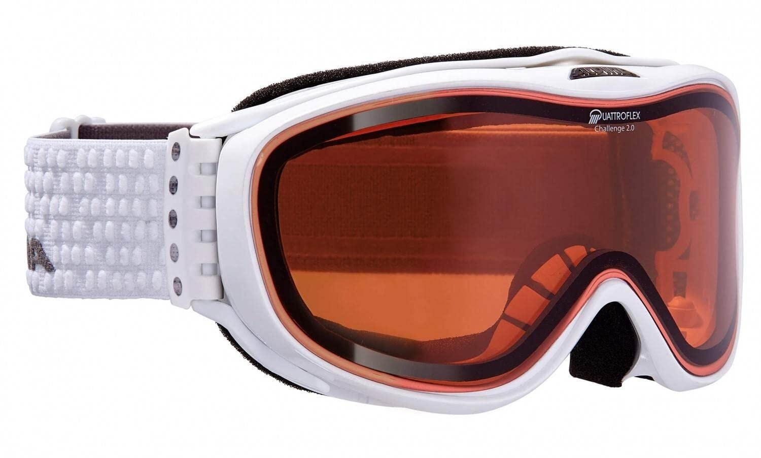 ALPINA CHALLENGE 2.0 Q - Verspiegelte, Kontrastverstärkende & Polarisierte OTG Skibrille Mit 100% UV-Schutz Für Erwachsene, white, One Size