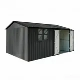 Oxeza Gerätehaus, Schwarz, Metall, Mode, Rechteckig, 307.8x204.8x374.93 cm, Aufbewahrung & Schutzhüllen, Geräteschuppen