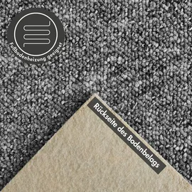 Andiamo Teppichboden ANDIAMO "Carlos, Feinschlinge, Gesamthöhe 6,5 mm, Made in Netherlands", grau, B:400cm L:250cm, Polypropylen, Teppiche, melierte Optik, Breite 200, 400 cm oder 500 cm, strapazierfähig
