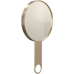 Frost - Nova2 Kosmetik Handspiegel mit 5-fach Vergrößerung 1982, gold gebürstet
