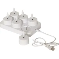 Star Trading Teelicht Set 6 St. 6 cm weiß