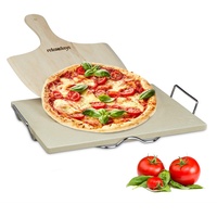 Relaxdays Pizzastein Set 1,5 cm