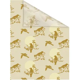 Lichtblick Fensterfolie selbstklebend, Sichtschutz, Moon Birds - Beige B/L: ca. 100x180 cm