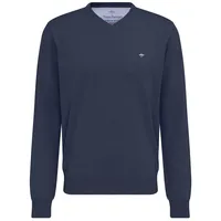 FYNCH-HATTON Pullover mit V-Ausschnitt, Dunkelblau, S