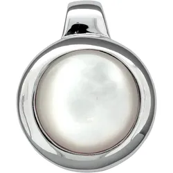 Ketten-Anhänger VIVANCE "925/- Sterling Silber rhodiniert Perlmutt", weiß, Schmuckanhänger, Damen, ONE-SIZE, Silber 925 (Sterlingsilber), 3,6 g